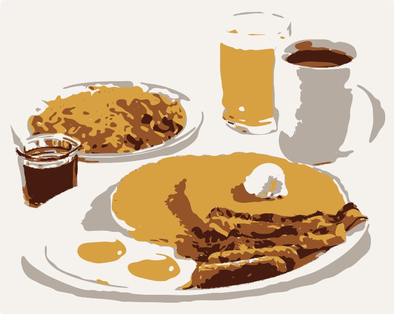 Stencil of Complete Breakfast