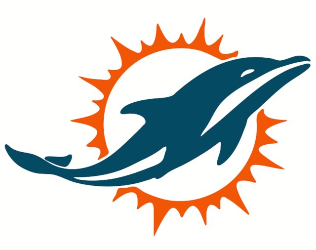 Stencil of Miami Dolphins