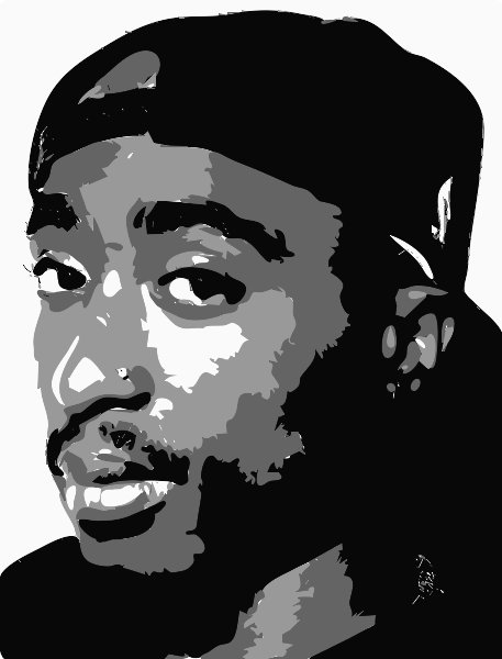 Stencil of Tupac Shakur