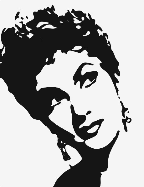 Stencil of Gina Lollobrigida