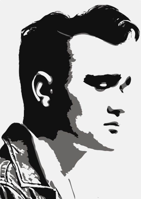 Stencil of Morrissey