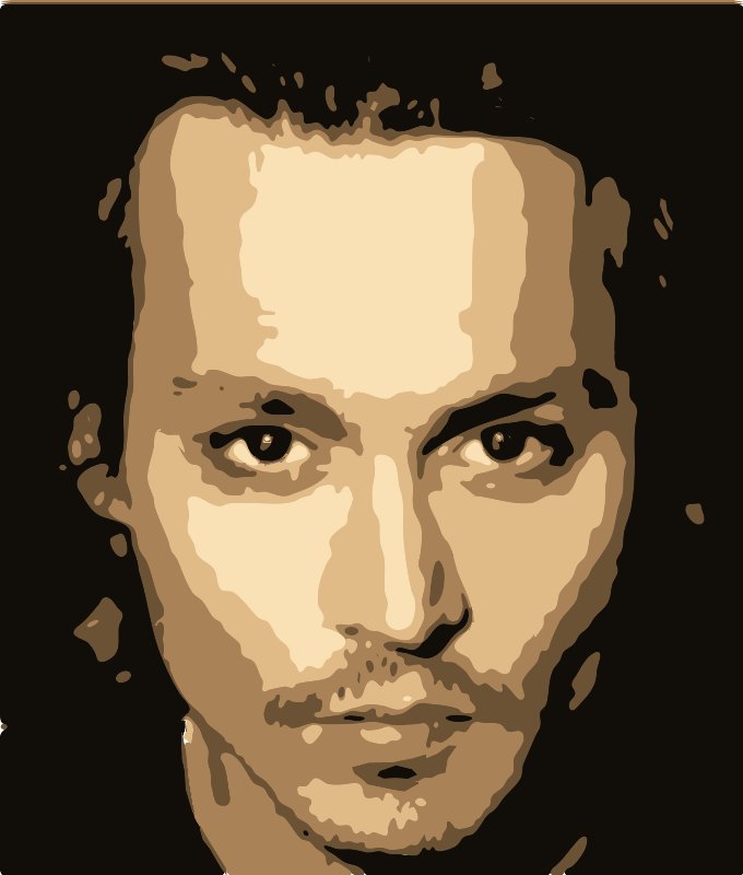 Stencil of Johnny Depp