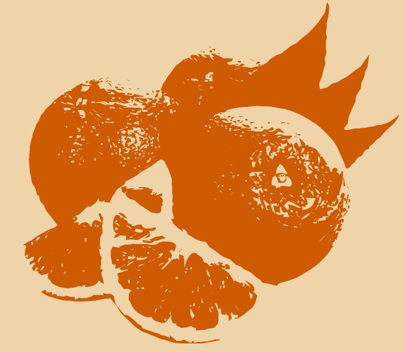 Stencil of Orange