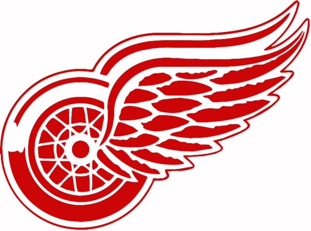 Stencil of Detroit Redwings