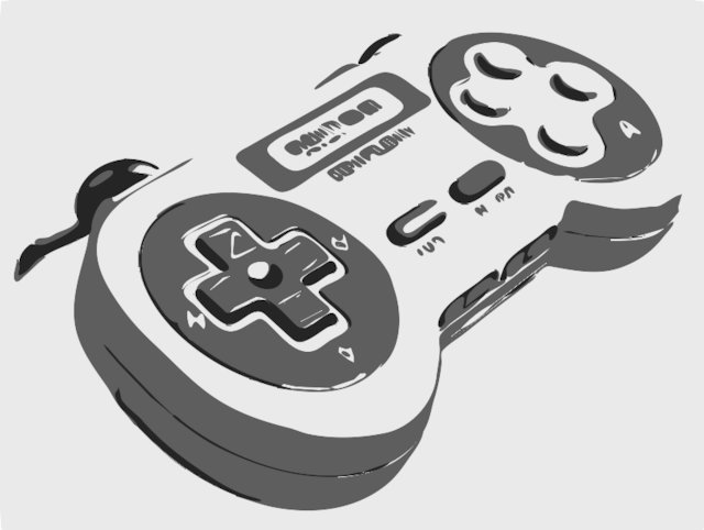 Stencil of Super Nintendo Controller