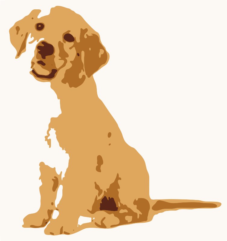 Stencil of Golden Retriever Puppy