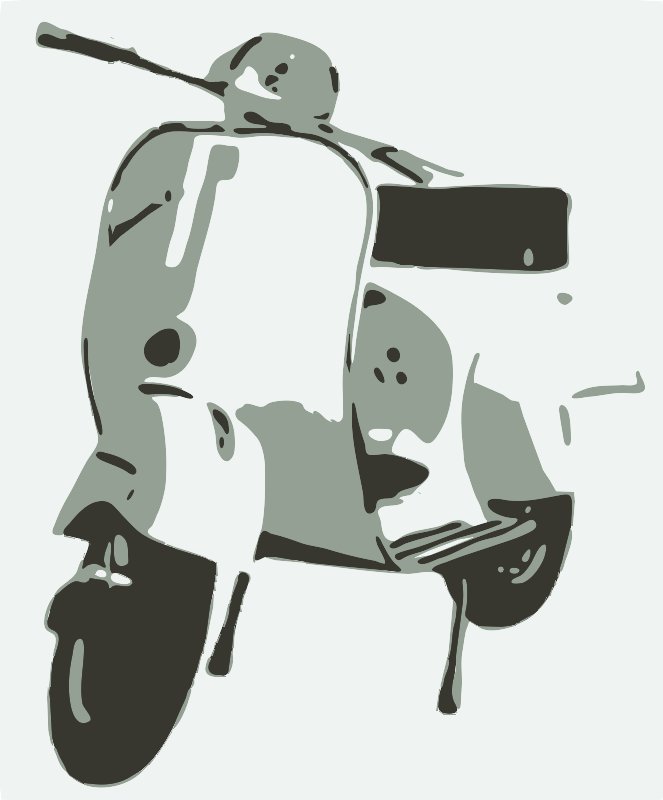 Stencil of Vespa