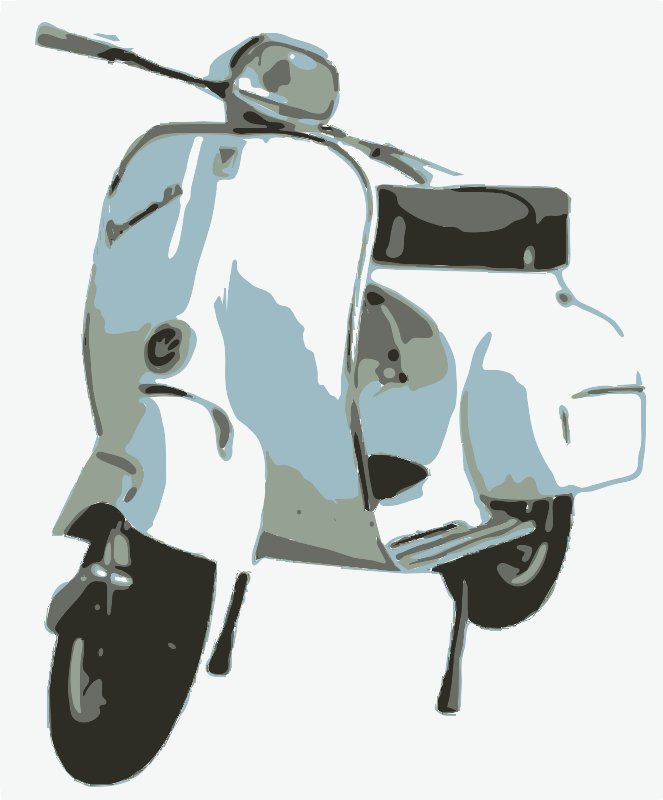 Stencil of Vespa