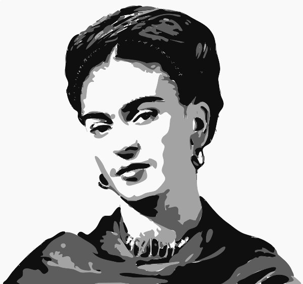 Stencil of Frida Kahlo