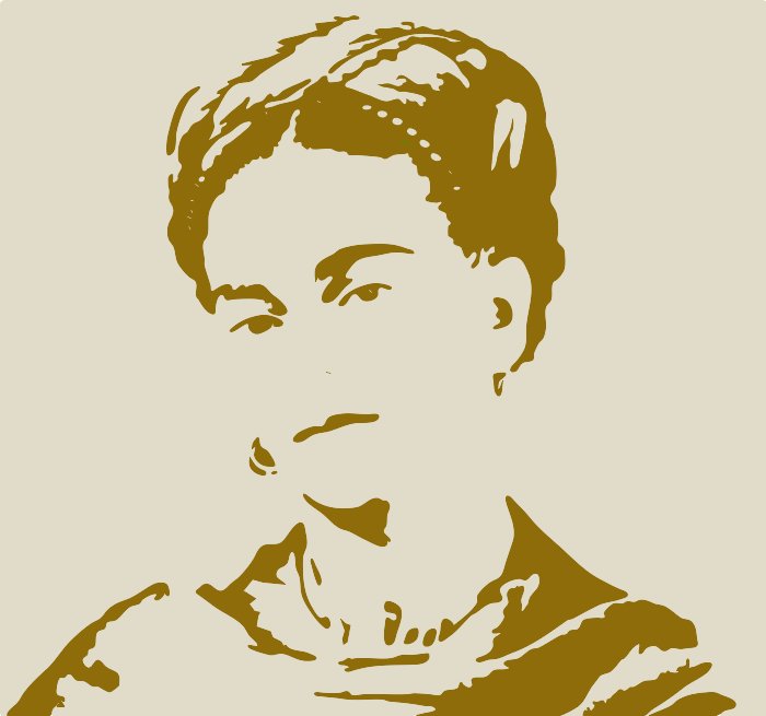 Stencil of Frida Kahlo