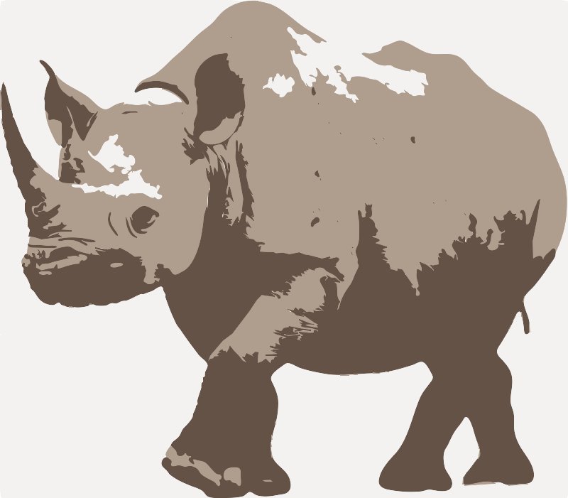 Stencil of Rhino