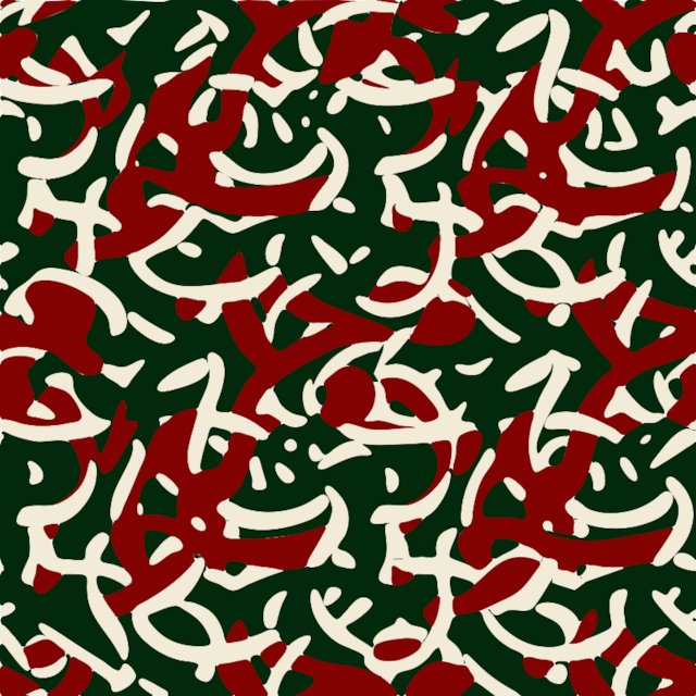 Stencil of Holiday Tangle