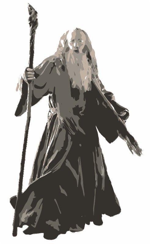 Stencil of Wizard