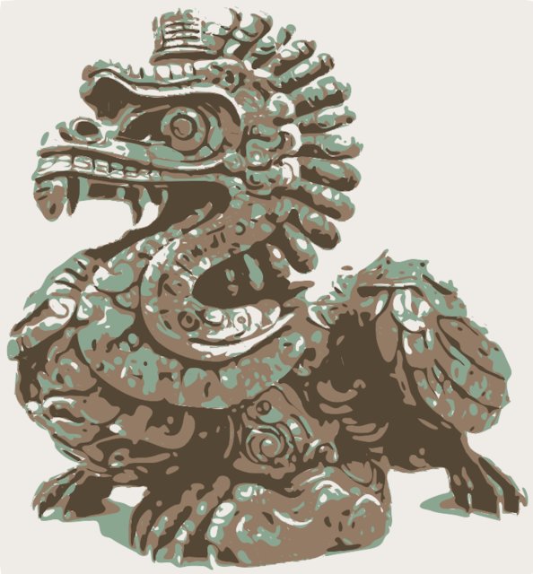 Stencil of Quetzalcoatl