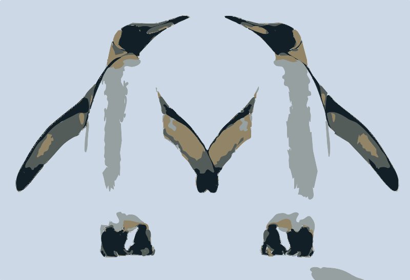 Stencil of Penguins