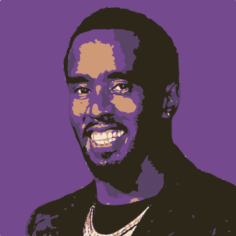 Stencil of Sean Combs aka Puff Daddy