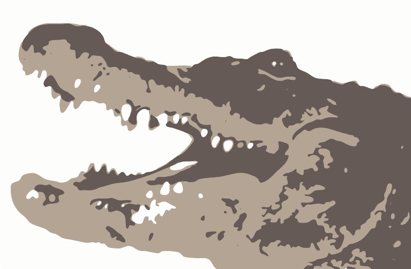 Stencil of Alligator