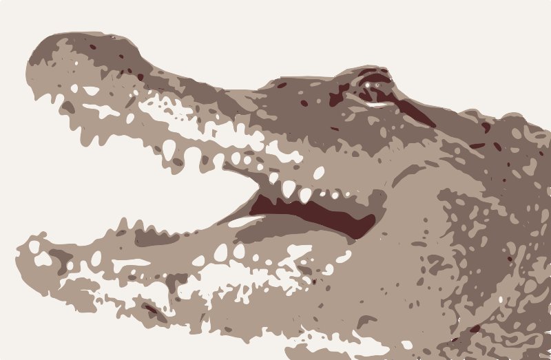 Stencil of Alligator