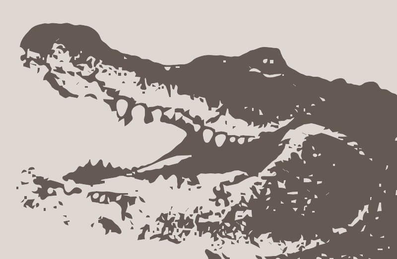 Stencil of Alligator