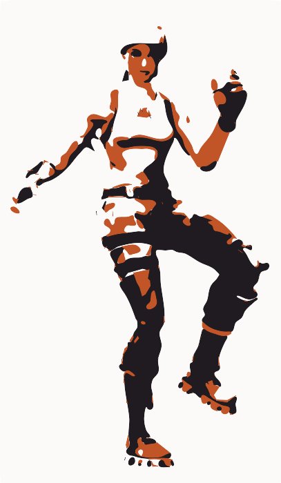 Stencil of Fortnite Character