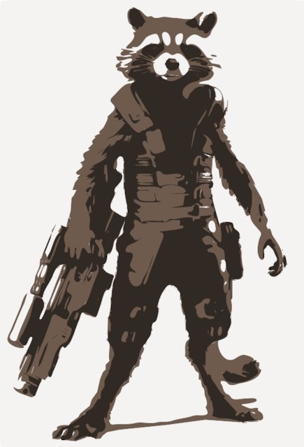 Stencil of Rocket Raccoon