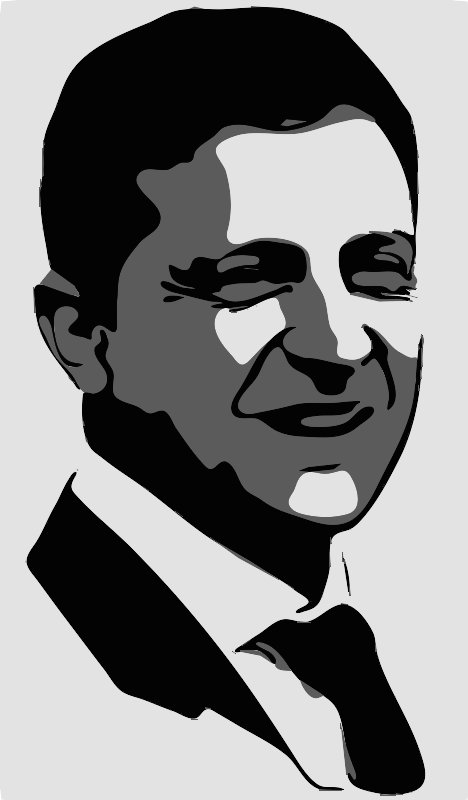 Stencil of Vladimir Zelensky