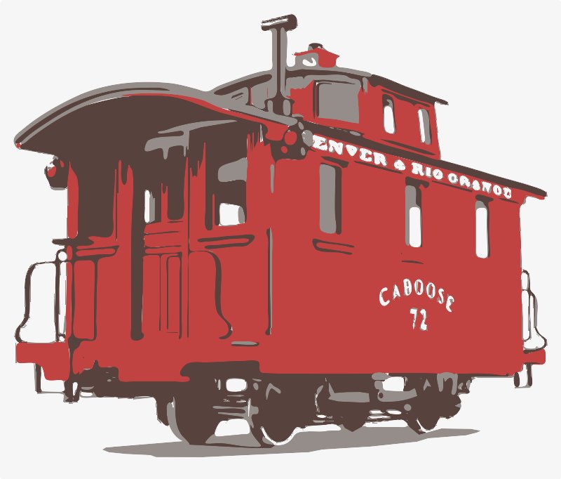 Stencil of Caboose