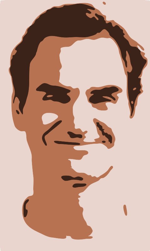 Stencil of Roger  Federer