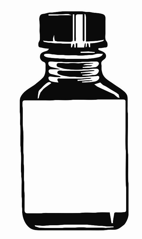 Stencil of Medicine Bottle