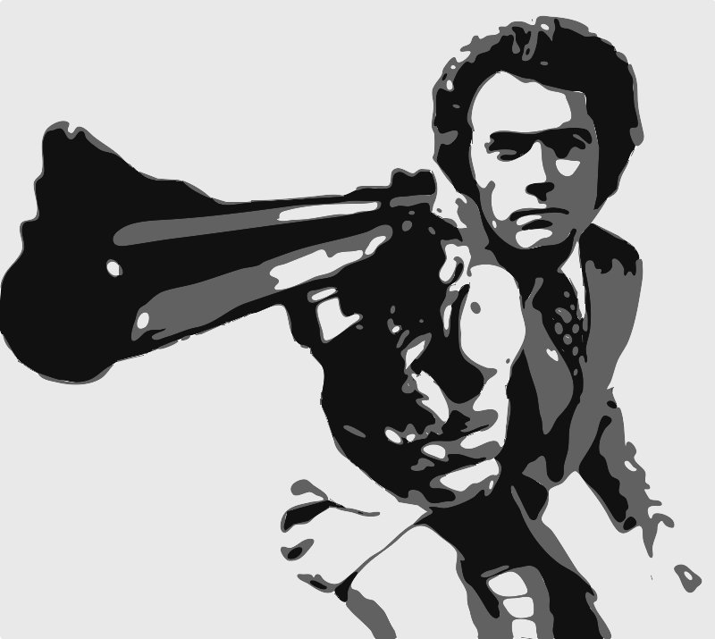 Stencil of Dirty Harry