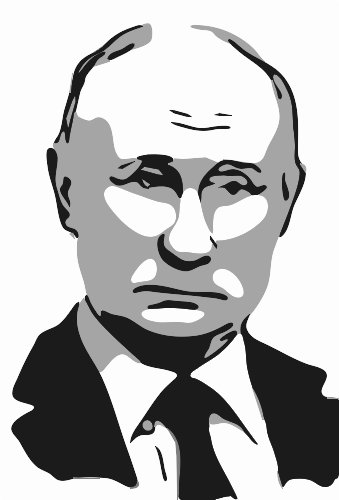 Stencil of Vladimir Putin