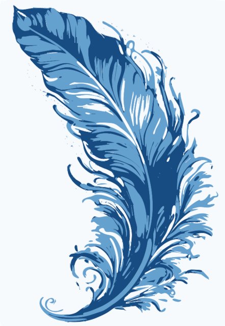 Stencil of Feather