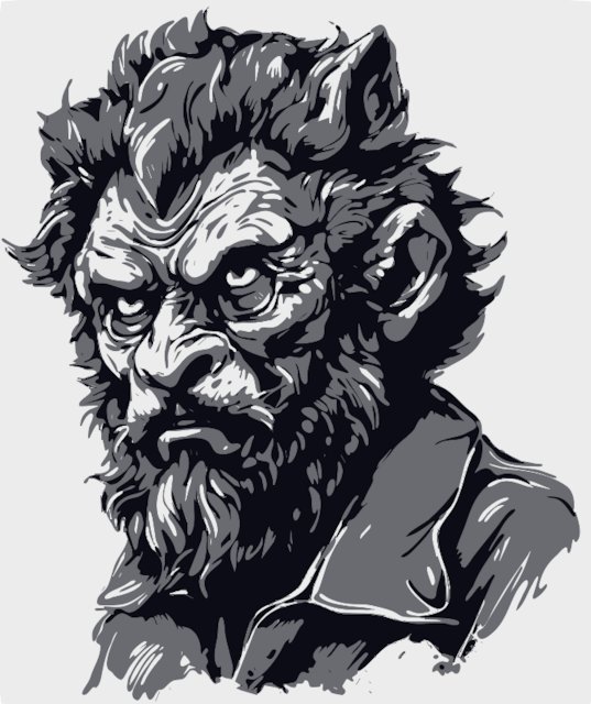 Stencil of Werewolf