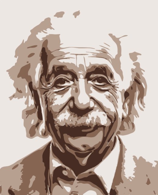 Stencil of Albert Einstein