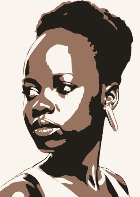 Stencil of Lupita Nyong'o
