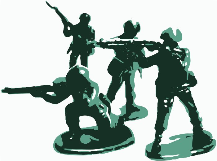 Stencil of Army Men