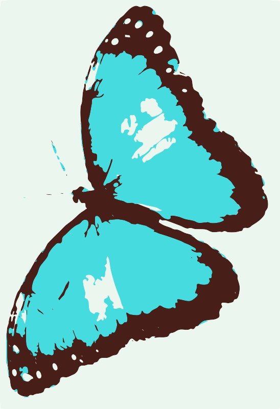 Stencil of Blue Morpho Butterfly