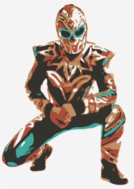 Stencil of Luchador