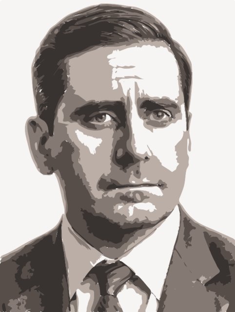 Stencil of Michael Scott