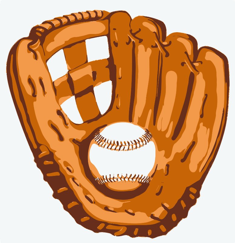 Stencil of Baseball Mitt