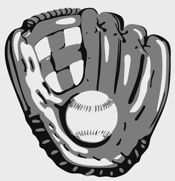 Stencil of Baseball Mitt