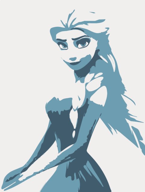 Stencil of Elsa from Frozen