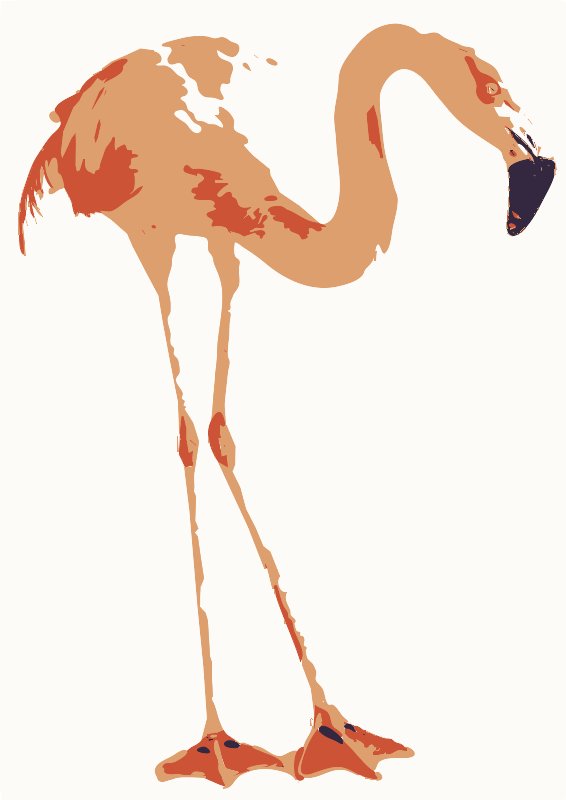 Stencil of Flamingo