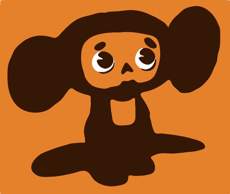 Stencil of Cheburashka