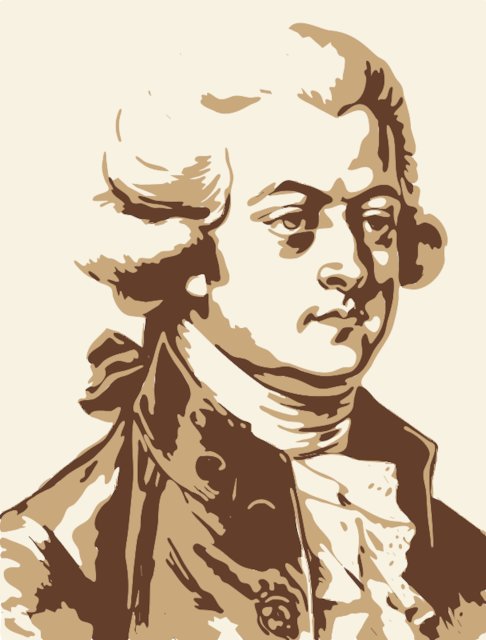 Stencil of Mozart