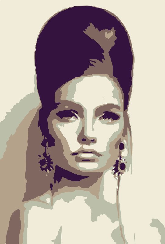 Stencil of Bouffant