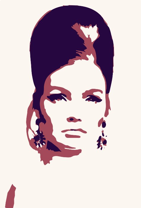 Stencil of Bouffant