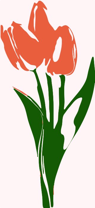 Stencil of Tulips