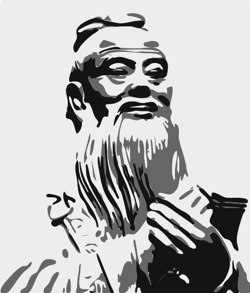 Stencil of Confucius