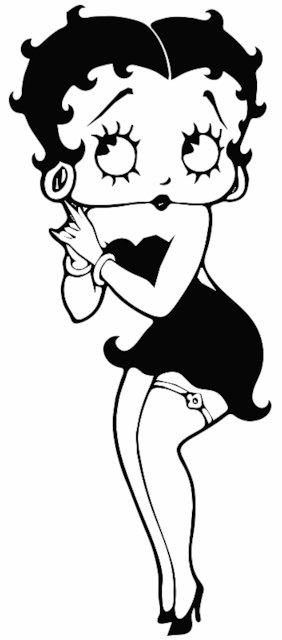 Stencil of Betty Boop